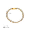 Stainless Steel Geometric Ushape Diamond Inlaid Unisex Bracelet