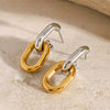 Stainless Steel Geometric Ushape Electroplated Women's Earrings