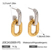 Stainless Steel Geometric Ushape Electroplated Women's Earrings
