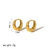 Stainless Steel Geometric Ushape Electroplating Unisex Earrings