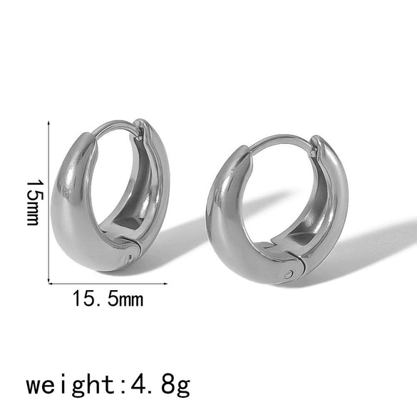 Stainless Steel Geometric Ushape Electroplating Unisex Earrings