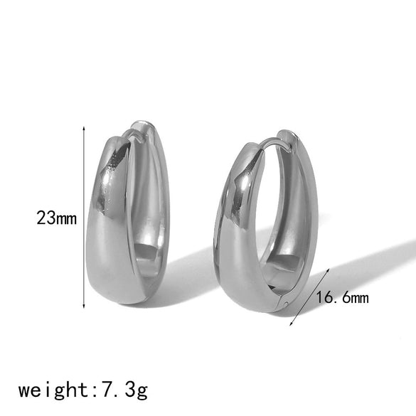 Stainless Steel Geometric Ushape Electroplating Unisex Earrings