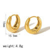Stainless Steel Geometric Ushape Electroplating Unisex Earrings