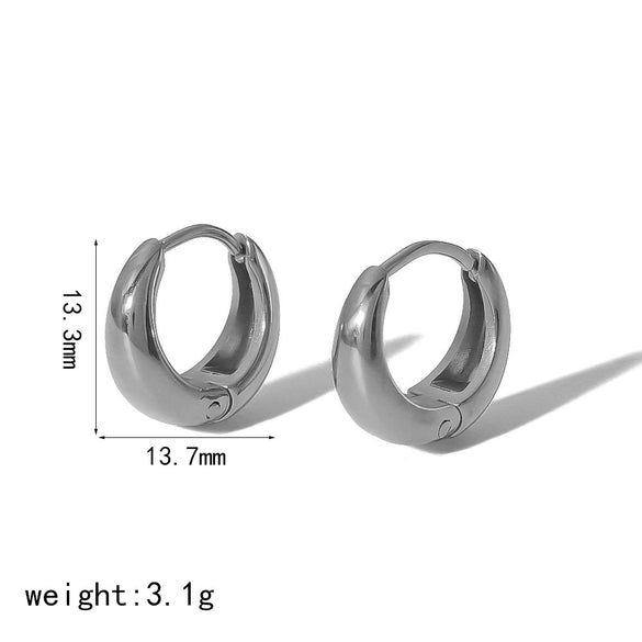 Stainless Steel Geometric Ushape Electroplating Unisex Earrings
