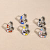 Stainless Steel Geometric Ushaped Colorful Earrings