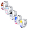Stainless Steel Geometric Ushaped Colorful Earrings