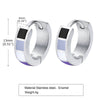 Stainless Steel Geometric Ushaped Colorful Earrings