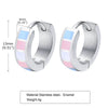 Stainless Steel Geometric Ushaped Colorful Earrings