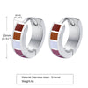 Stainless Steel Geometric Ushaped Colorful Earrings