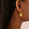 Stainless Steel Geometric Ushaped Fine Polishing Pvd Electroplated Women's Earrings