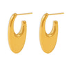 Stainless Steel Geometric Ushaped Fine Polishing Pvd Electroplated Women's Earrings