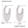 Stainless Steel Geometric Ushaped Fine Polishing Pvd Electroplated Women's Earrings