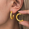316L Stainless Steel Geometric Ushaped Pvd Plated Light Luxury Earrings