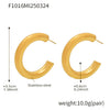 316L Stainless Steel Geometric Ushaped Pvd Plated Light Luxury Earrings