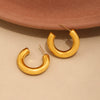 316L Stainless Steel Geometric Ushaped Pvd Plated Light Luxury Earrings