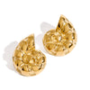 Stainless Steel Geometric Vintage Ocean Style Earrings Electroplated 18K Gold