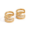 Stainless Steel Geometric Vintage Snake Series Winding Ear Clip Earrings For Women