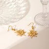 Stainless Steel Geometric Vortex Sun Electroplated Women's Earrings