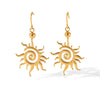 Stainless Steel Geometric Vortex Sun Electroplated Women's Earrings