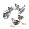 Stainless Steel Geometric Water Drop And Round Earrings Handmade With Electroplating