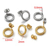 Stainless Steel Geometric Water Drop And Round Earrings Handmade With Electroplating