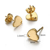 Stainless Steel Geometric Water Drop And Round Earrings Handmade With Electroplating