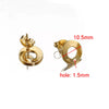 Stainless Steel Geometric Water Drop And Round Earrings Handmade With Electroplating