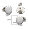 Stainless Steel Geometric Water Drop And Round Earrings Handmade With Electroplating