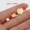 Stainless Steel Geometric Water Drop And Round Earrings Handmade With Electroplating