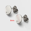 Stainless Steel Geometric Water Drop And Round Earrings Handmade With Electroplating