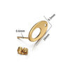 Stainless Steel Geometric Water Drop And Round Earrings Handmade With Electroplating