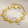 Stainless Steel Geometric Water Drop Hiphop Bracelet With Crown Heart Wave Diamond Pattern Gold Plated