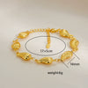 Stainless Steel Geometric Water Drop Hiphop Bracelet With Crown Heart Wave Diamond Pattern Gold Plated