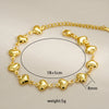 Stainless Steel Geometric Water Drop Hiphop Bracelet With Crown Heart Wave Diamond Pattern Gold Plated