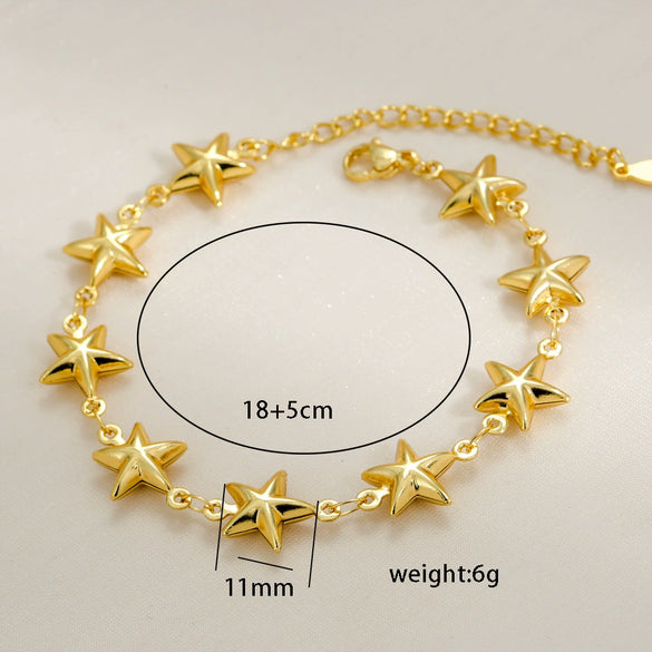 Stainless Steel Geometric Water Drop Hiphop Bracelet With Crown Heart Wave Diamond Pattern Gold Plated