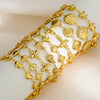 Stainless Steel Geometric Water Drop Hiphop Bracelet With Crown Heart Wave Diamond Pattern Gold Plated