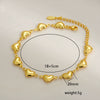 Stainless Steel Geometric Water Drop Hiphop Bracelet With Crown Heart Wave Diamond Pattern Gold Plated