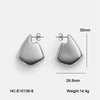 Stainless Steel Geometric Water Drop Hollow Earrings For Women Electroplated