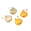 Stainless Steel Geometric Water Drop Hollow Earrings For Women Electroplated