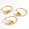 Stainless Steel Geometric Water Drop Open Bracelet For Women With Electroplating