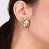 Stainless Steel Geometric Wave Electroplated Women's Earrings