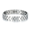 Stainless Steel Geometric Wave Texture Bracelet For Men And Women Glossy Electroplated Finish Simple Versatile Design