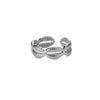 Stainless Steel Geometric Wave Texture Wide Ring Unisex Light Luxury Electroplated
