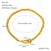 316L Stainless Steel Geometric Women's Bracelet With Electroplating And Round Buckle Steel Ball Design