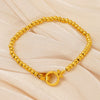 316L Stainless Steel Geometric Women's Bracelet With Electroplating And Round Buckle Steel Ball Design