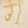 Stainless Steel Geometric Women's Clavicle Chain With Electroplating And Paper Clip Ot Buckle Chain Style