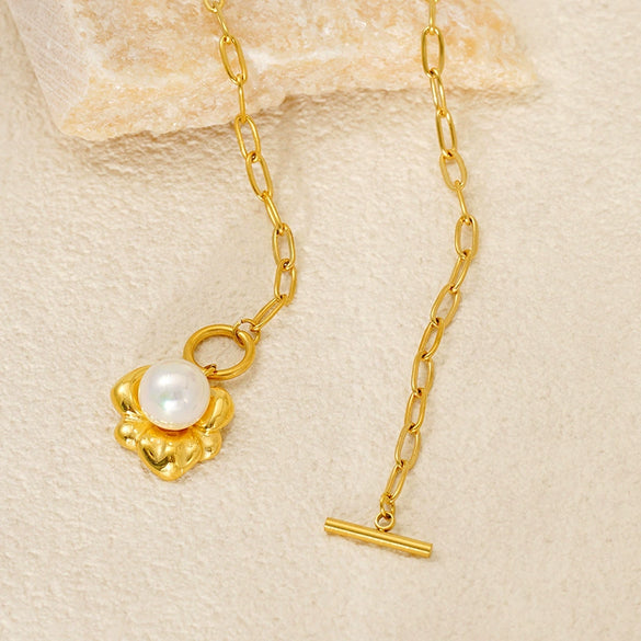 Stainless Steel Geometric Women's Clavicle Chain With Electroplating And Paper Clip Ot Buckle Chain Style