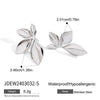 Stainless Steel Geometric Women's Earrings With Electroplating Design