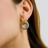 Stainless Steel Geometric Women's Earrings With Electroplating