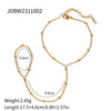 Stainless Steel Geometric Women's Finger Bracelet With Electroplating